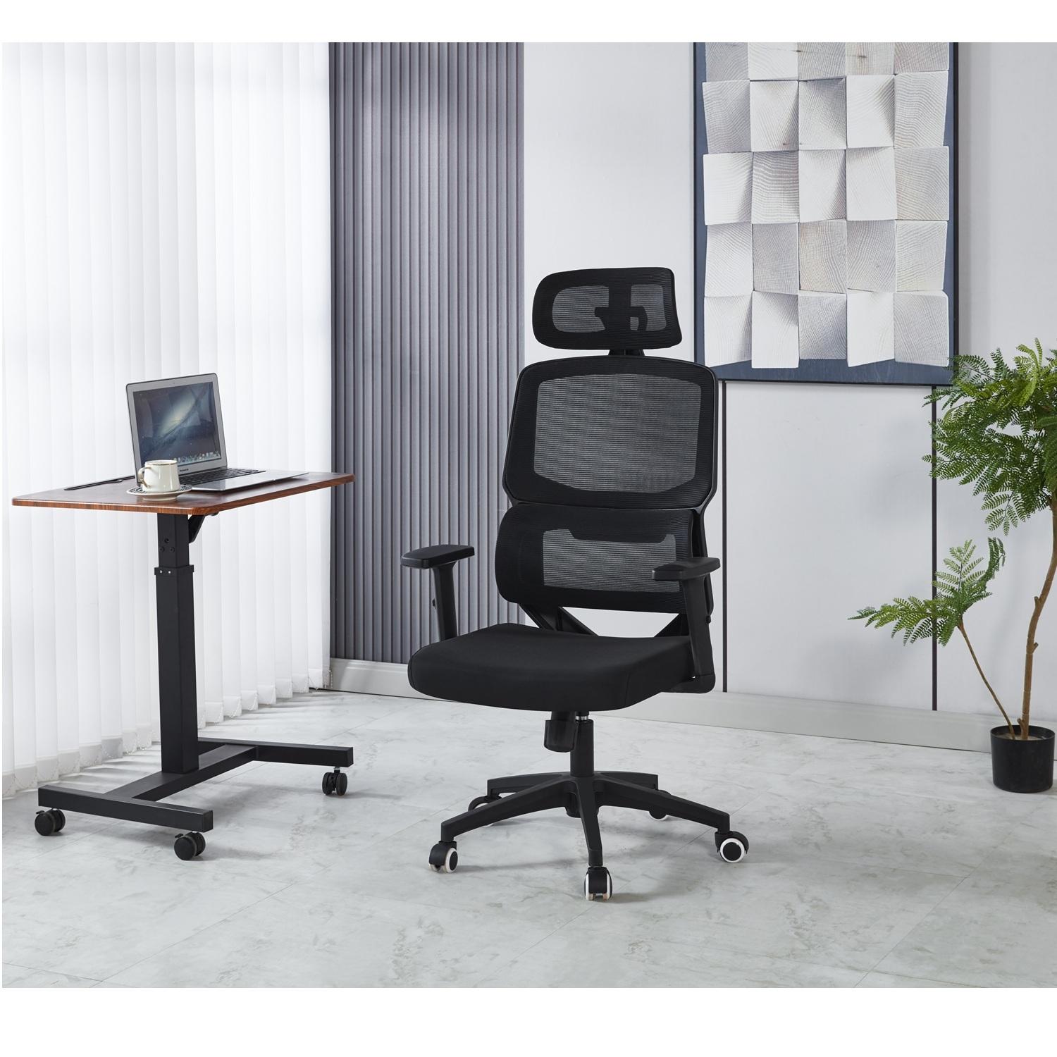 SILLA DE OFICINA EJECUTIVA MESH ERGONOMICA NEGRO - 6