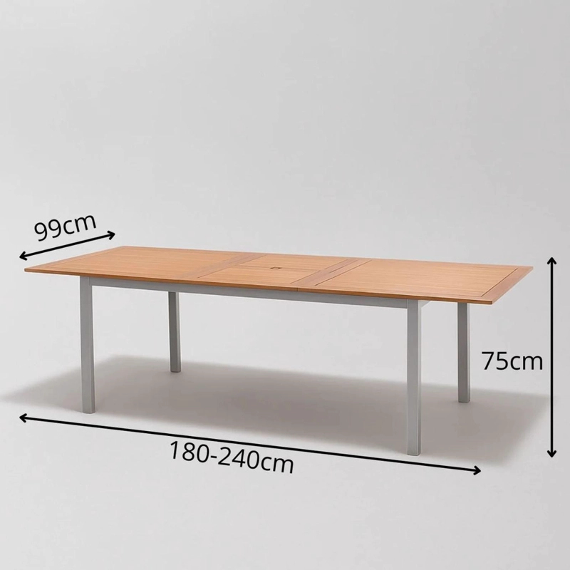MESA EXTENSIBLE KINGSBURY-LYNX RECTANGULAR 180-240CM MIDTOWN - 9