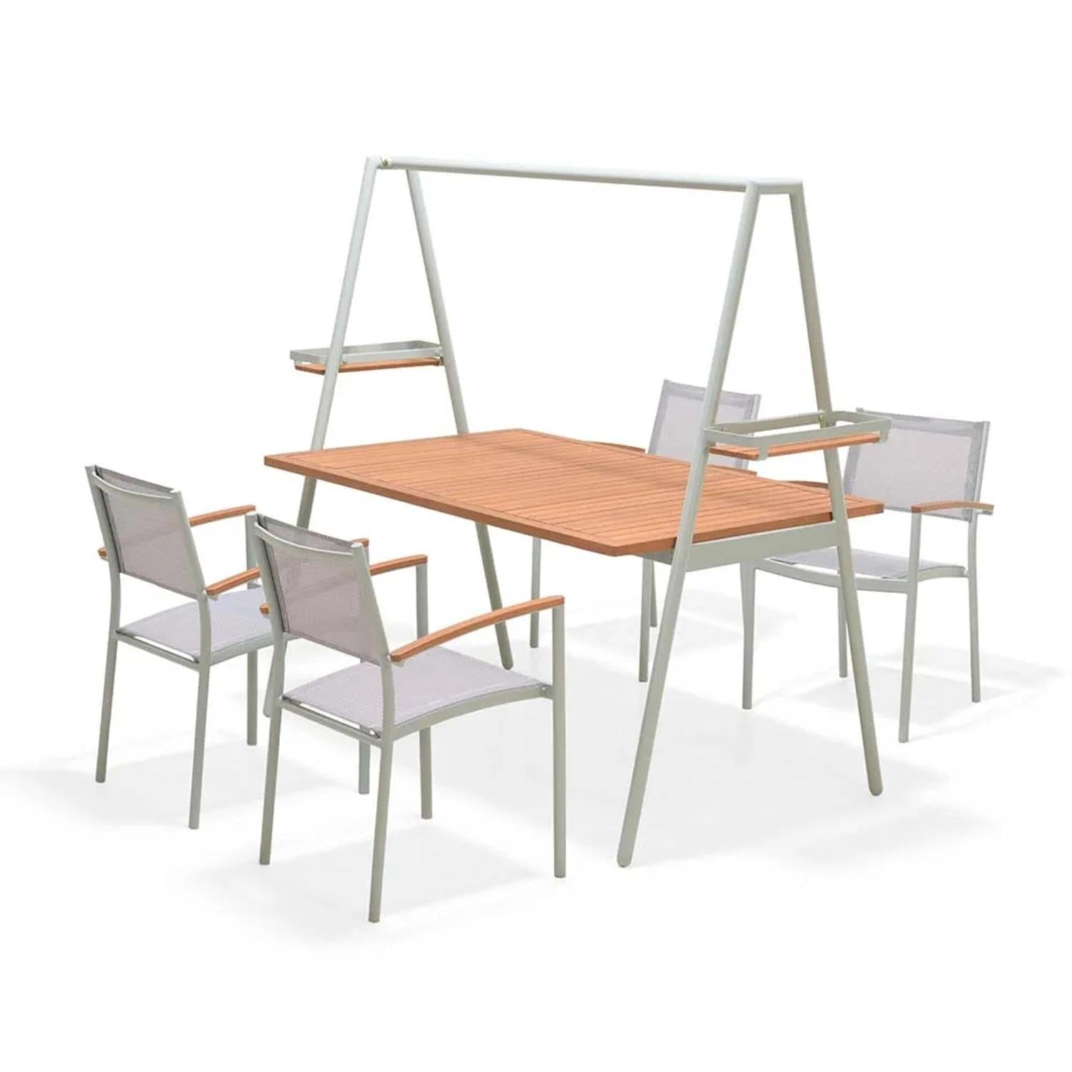 JUEGO DE TERRAZA COMEDOR COPENHAGEN MADERA MIDTOWN - 1