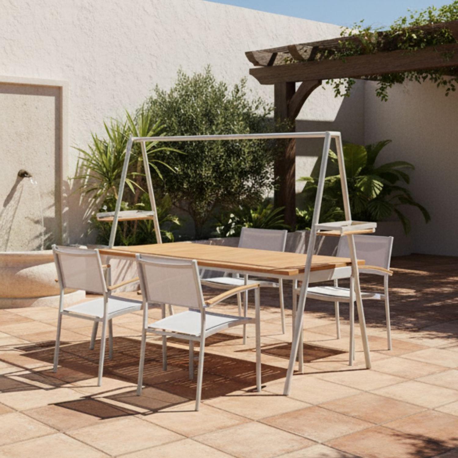 JUEGO DE TERRAZA COMEDOR COPENHAGEN MADERA MIDTOWN - 3