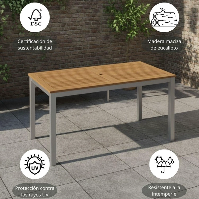 JUEGO DE TERRAZA COMEDOR LYNX 140X80CM MIDTOWN - 3