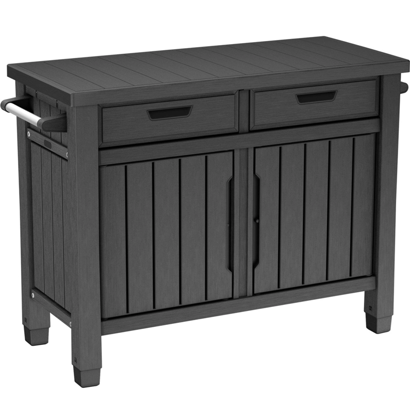 MESA AUXILIAR ASADOR DE JARDIN BUFFET CABINET GRAFITO - 1