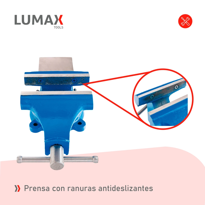 MORSA PRENSA TORNILLO DE BANCO LUMAX 5 PULGADAS - 6