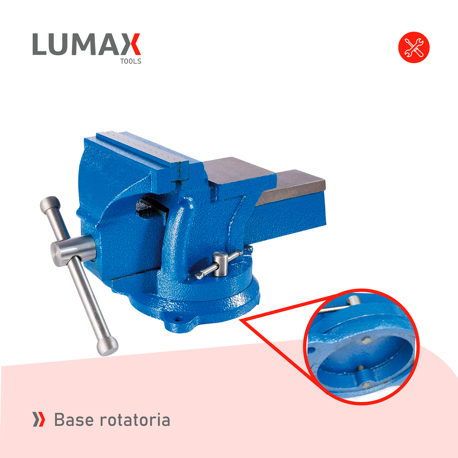 MORSA PRENSA TORNILLO DE BANCO LUMAX 6 PULGADAS - 5