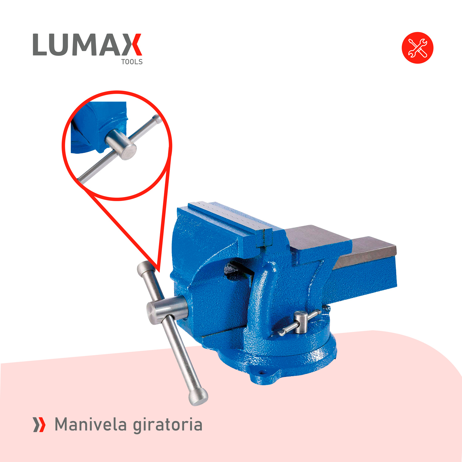 MORSA PRENSA TORNILLO DE BANCO LUMAX 6 PULGADAS - 7