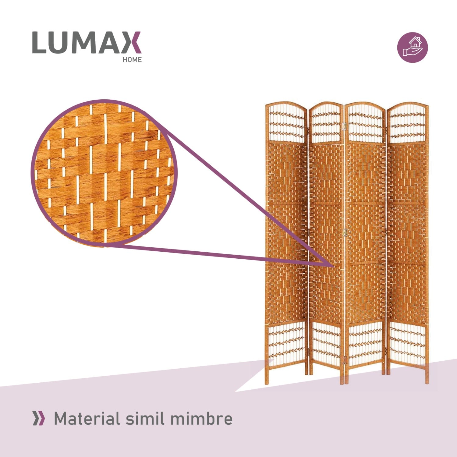 BIOMBO DECORACION Y SEPARADOR DE AMBIENTES BEIGE - 5