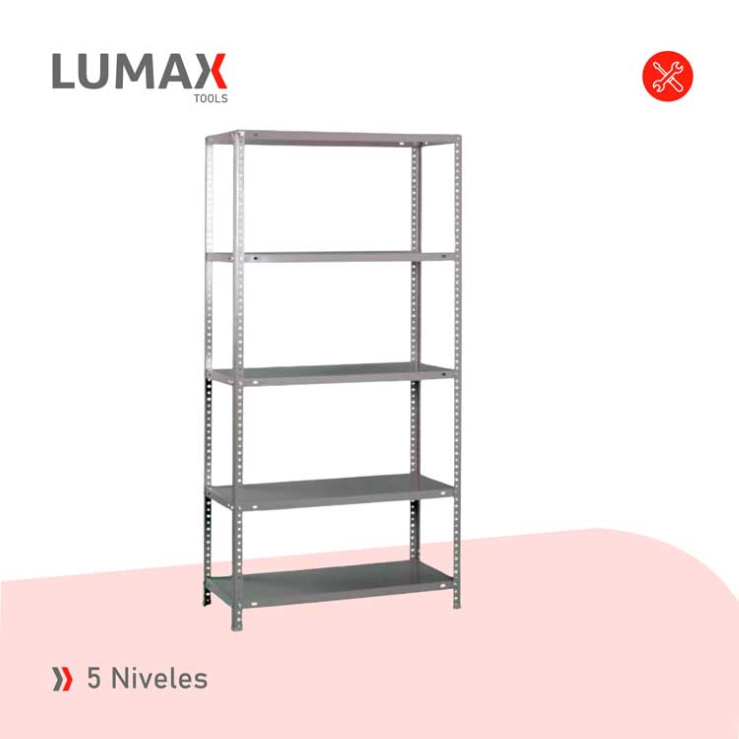 EXHIBIDOR REPISA METALICA ARMABLE 120X60X200 - 7