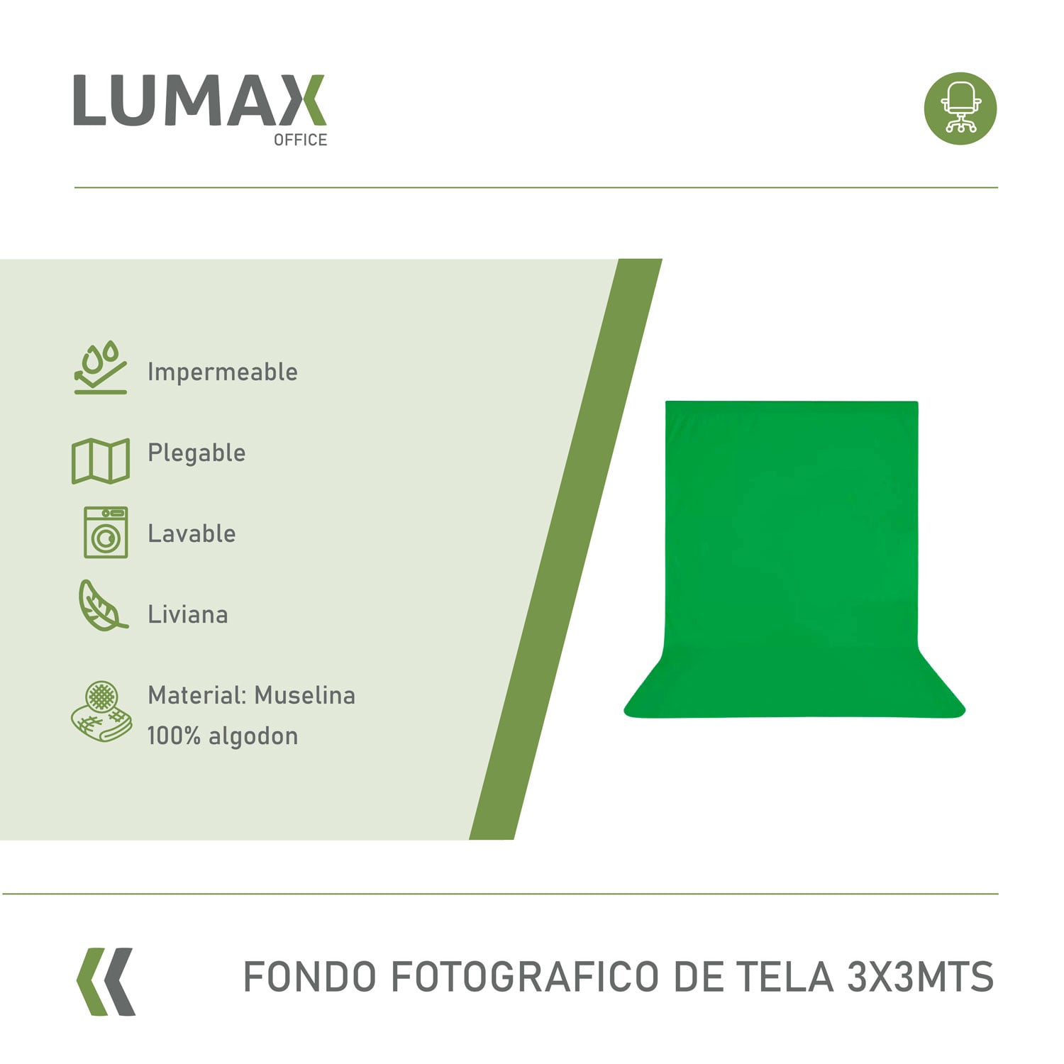 FONDO FOTOGRAFICO TELA, TELON FOTOGRAFIA 3X3 METROS - 2