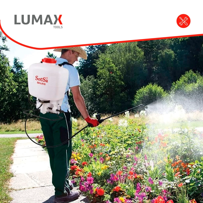 FUMIGADORA DE ESPALDA MANUAL 15 LTS PULVERIZADORA - 8