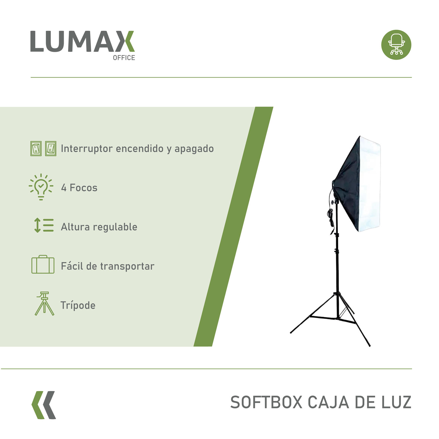 SOFTBOX CAJA DE LUZ 50X70CM FOTOGRAFÍA DE ESTUDIO - 2
