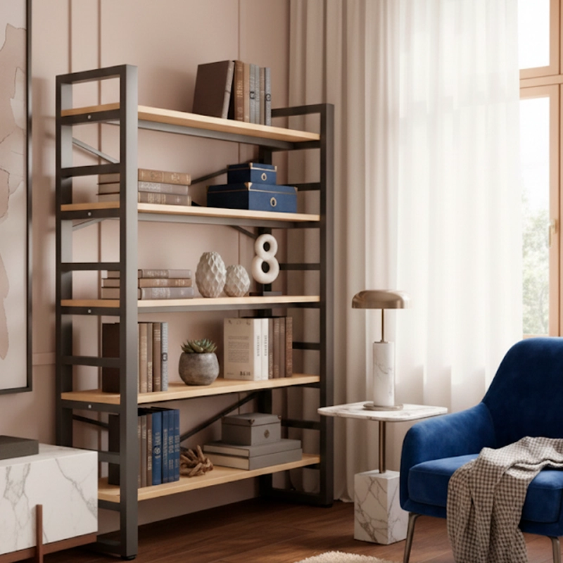 ESTANTE EXHIBIDOR BIBLIOTECA 5 NIVELES CON REPISA 175X33X140 - 4