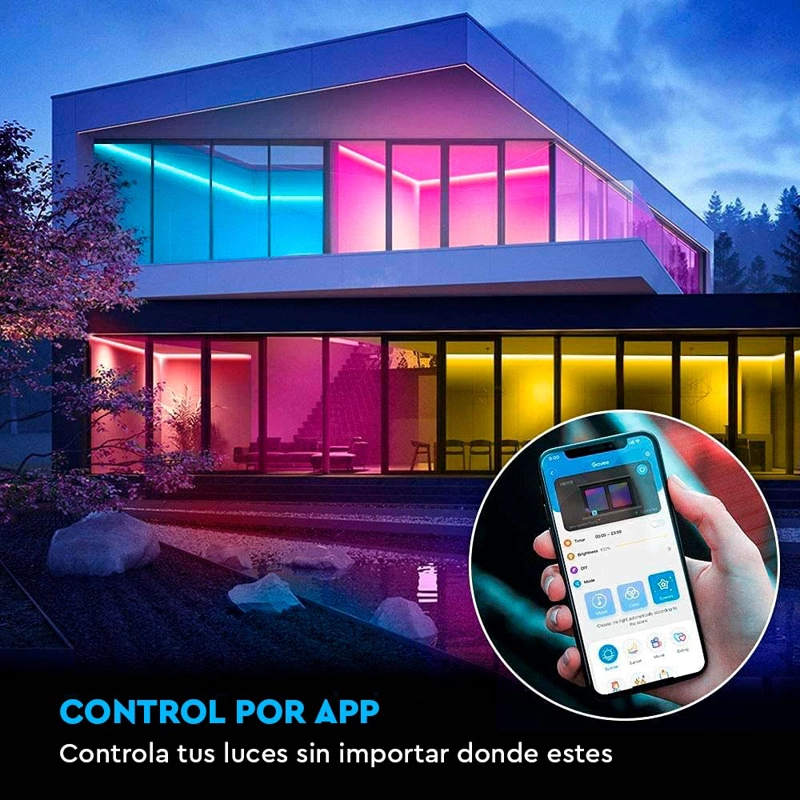 LUZ LED GOVEE TIRA RGB WIFI Y BLUETOOTH 10 MTS H6110 - 4