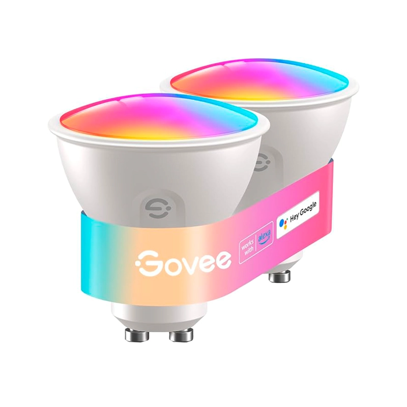 SET DE 2X GOVEE H600D AMPOLLETAS WIFI SMART GU10 RGBWW - 1