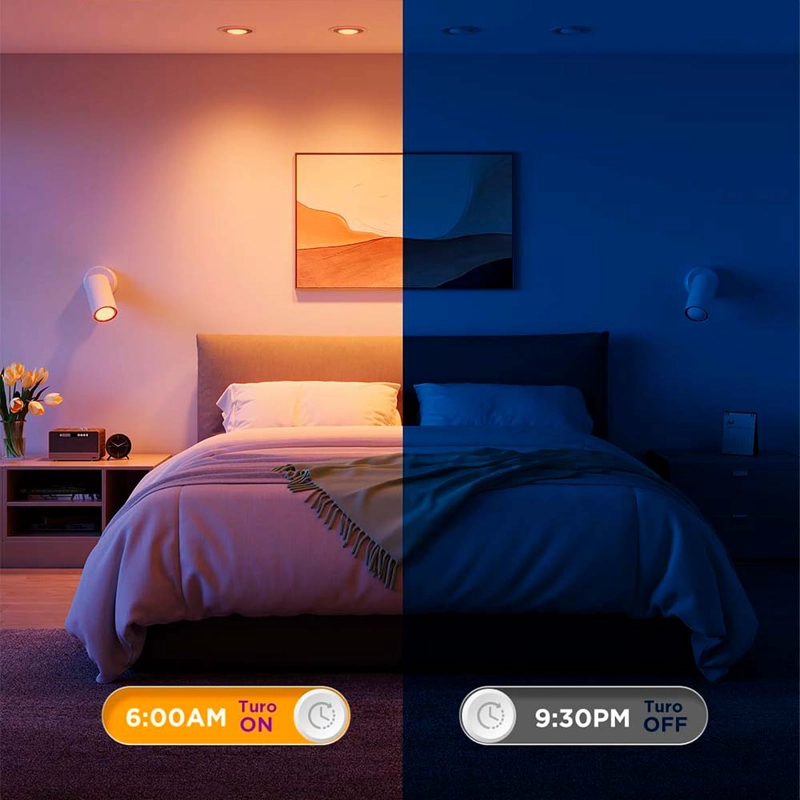SET DE 2X GOVEE H600D AMPOLLETAS WIFI SMART GU10 RGBWW - 5