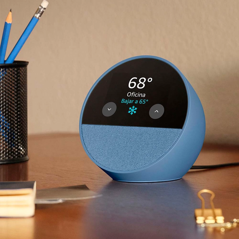 ALEXA ECHO SPOT AMAZON 2024 BLUE - 2