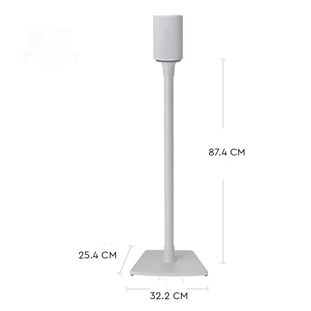 SET SANUS DE 2 SOPORTES DE ALTURA FIJA PARA ALTAVOZ ERA 100 BLANCO - 2