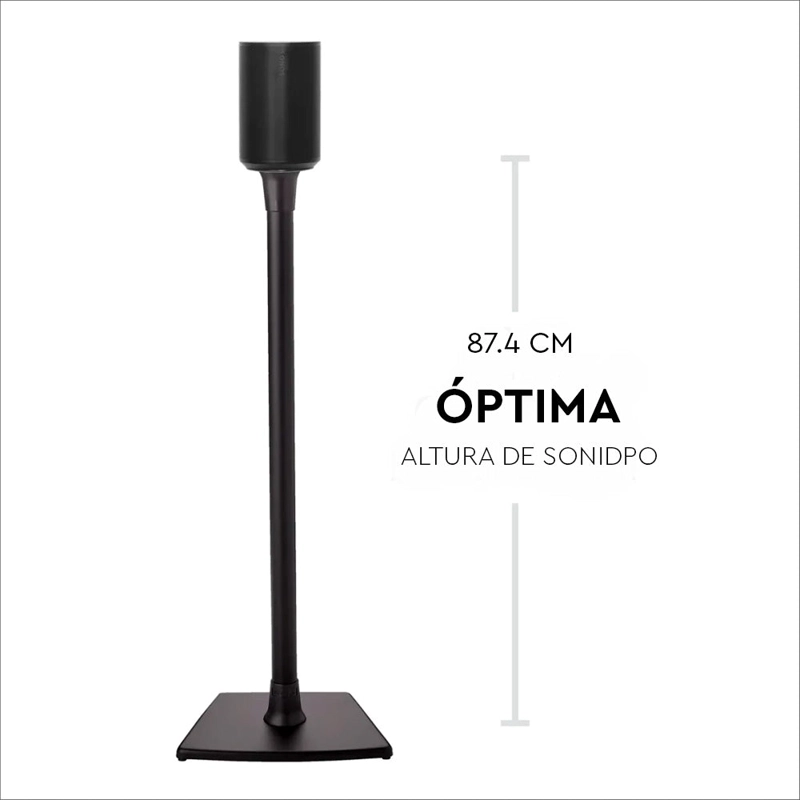 SET DE 2 SOPORTES DE ALTURA FIJA SANUS PARA ALTAVOZ ERA 100 NEGRO - 3