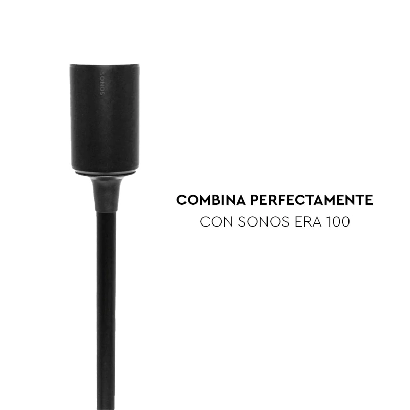 SET DE 2 SOPORTES DE ALTURA FIJA SANUS PARA ALTAVOZ ERA 100 NEGRO - 5