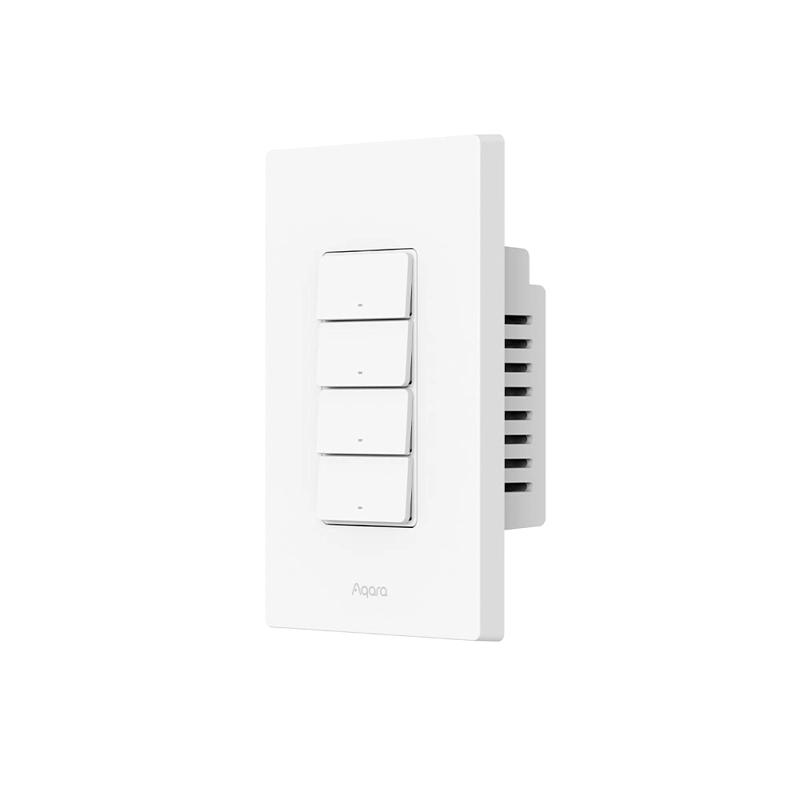 INTERRUPTOR DE LUZ H2 US 4 BOTONES Y 3 CANALES AQARA - 1