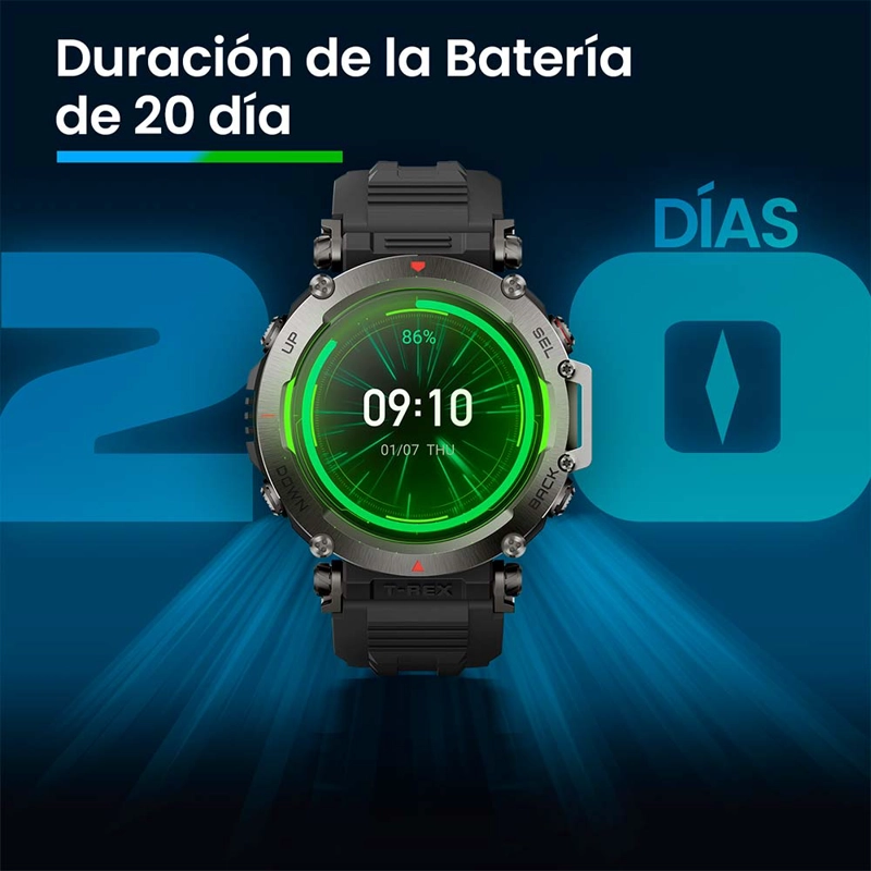 RELOJ INTELIGENTE AMAZFIT T-REX ULTRA ABYSS BLACK - 11
