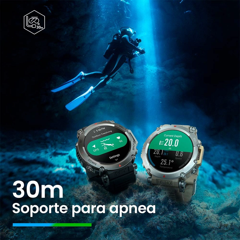 RELOJ INTELIGENTE AMAZFIT T-REX ULTRA ABYSS BLACK - 7