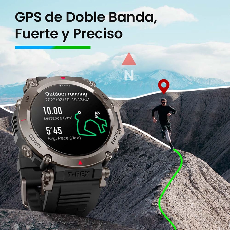 RELOJ INTELIGENTE AMAZFIT T-REX ULTRA ABYSS BLACK - 8