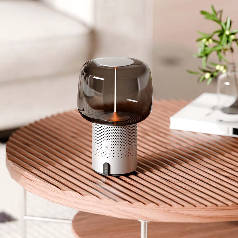 LAMPARA SERENA PLAY CON PARLANTE JBL KOODUU FROSTED SILVER - 4