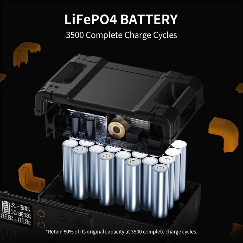 ESTACION DE ENERGIA PORTATIL PECRON E2400LFP DE 2048WH - 9