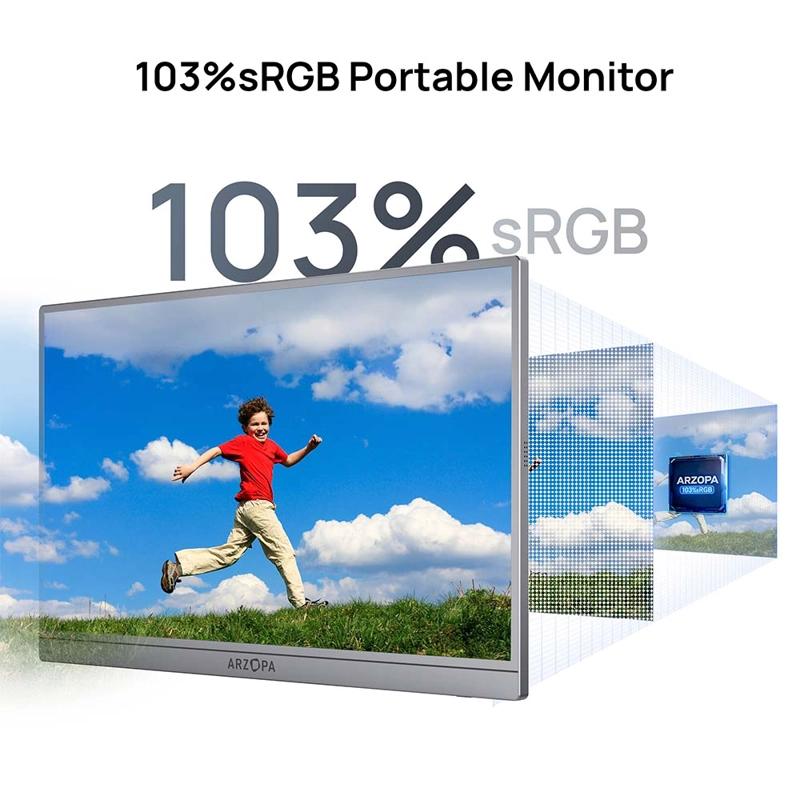 MONITOR PORTATIL Z1C PLUS ARZOPA 17,3” IPS 1080P FHD - 9