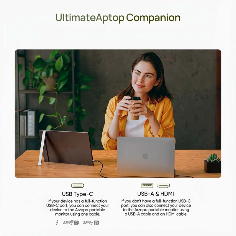 MONITOR PORTATIL A1T TOUCH ARZOPA 15,6” IPS 1080P FHD - 7