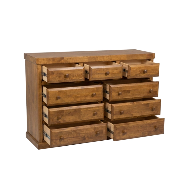 COMODA VICTORIA COLOR NOGAL 9 CAJONES - 4