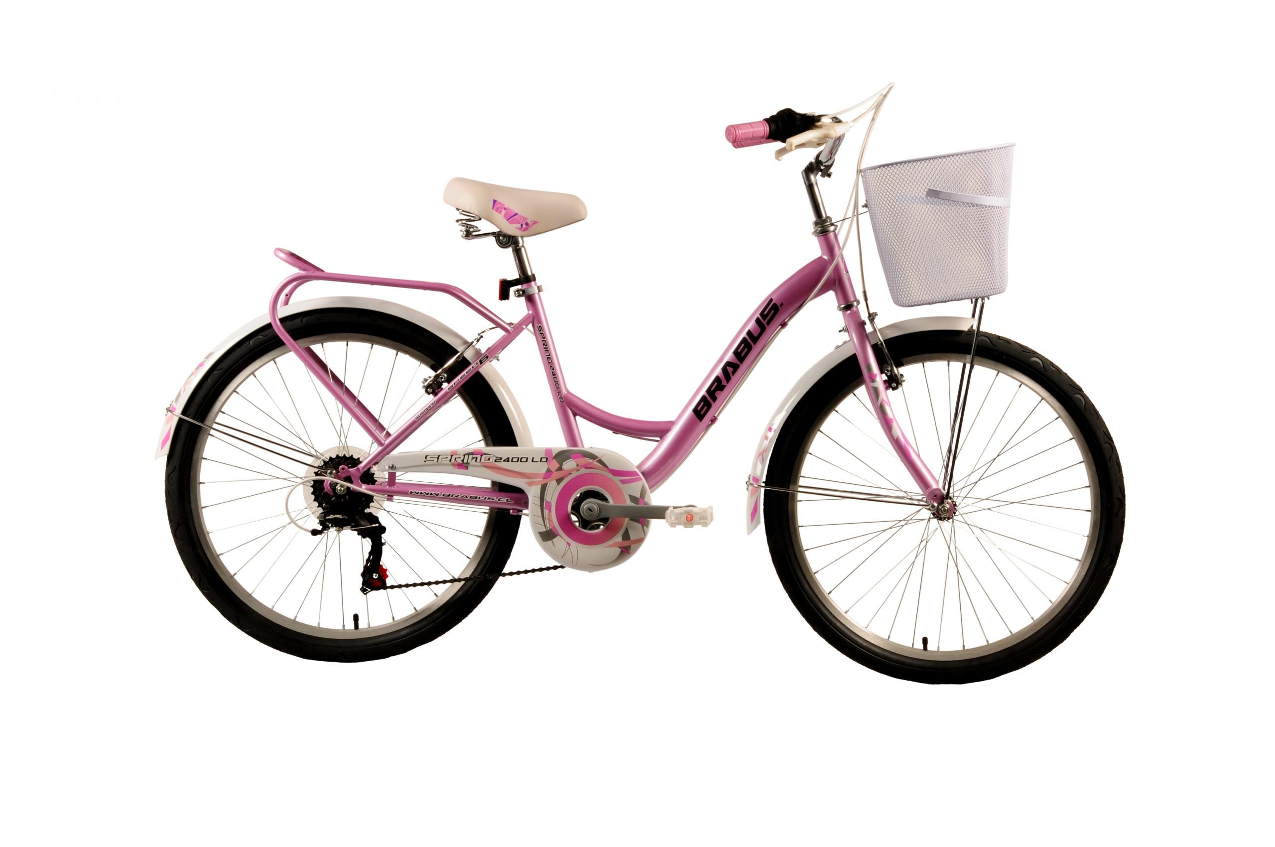 BICICLETA BRABUS SPRING ARO 24 ROSADO - 1