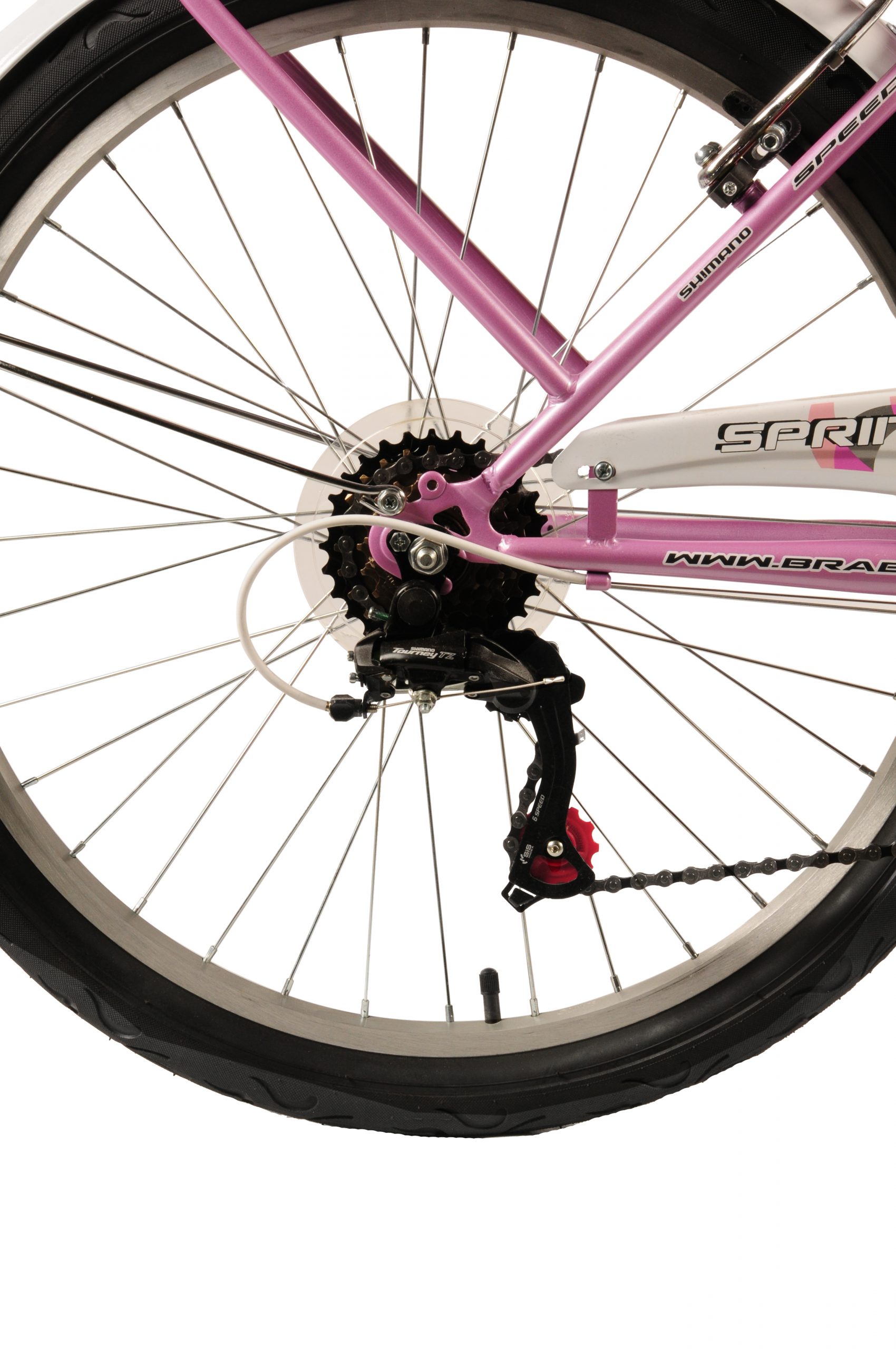 BICICLETA BRABUS SPRING ARO 24 ROSADO - 5