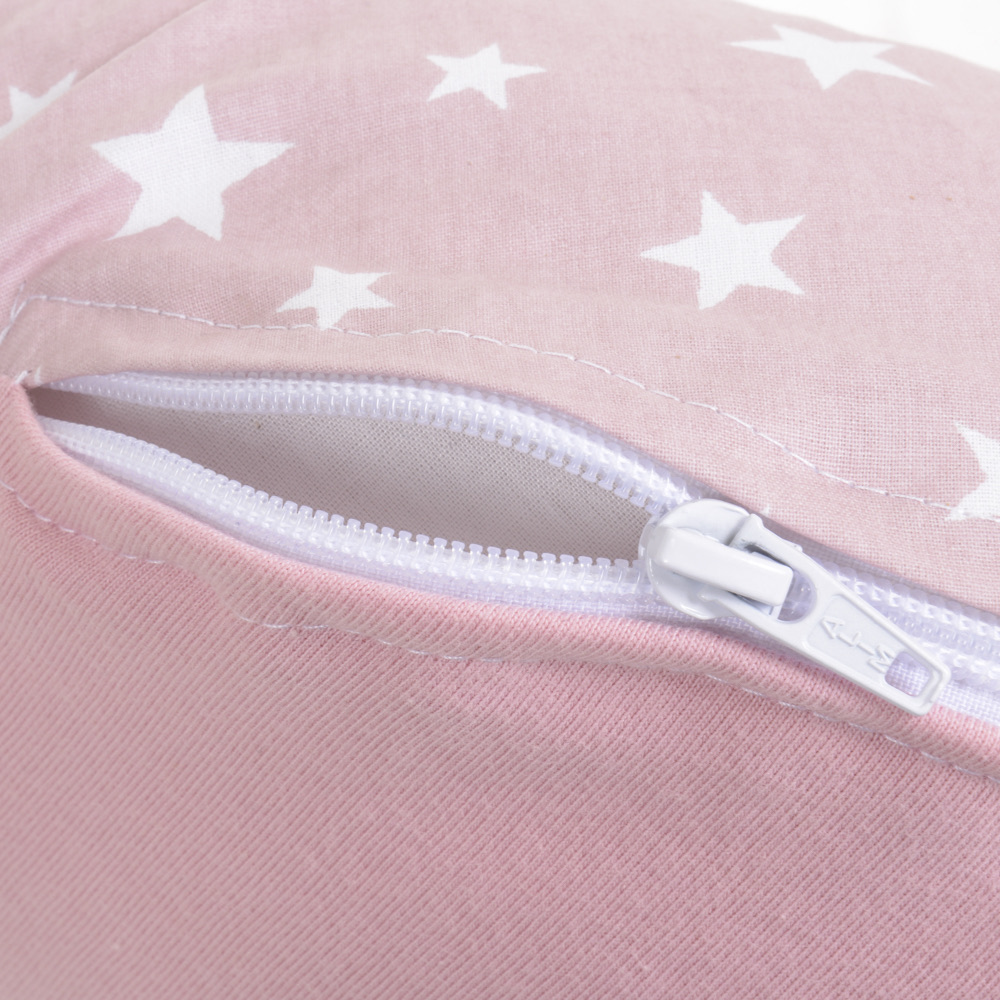 COJÍN AMAMANTAS MULTIFUNCIONAL MATERNAL ALGODÓN ROSA MICROPERLAS - 6