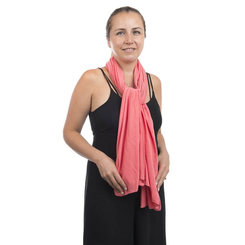 PAÑUELO MULTIFUNCION Y LACTANCIA XL AMAMANTAS CORAL DE ALGODÓN NATURAL - 3
