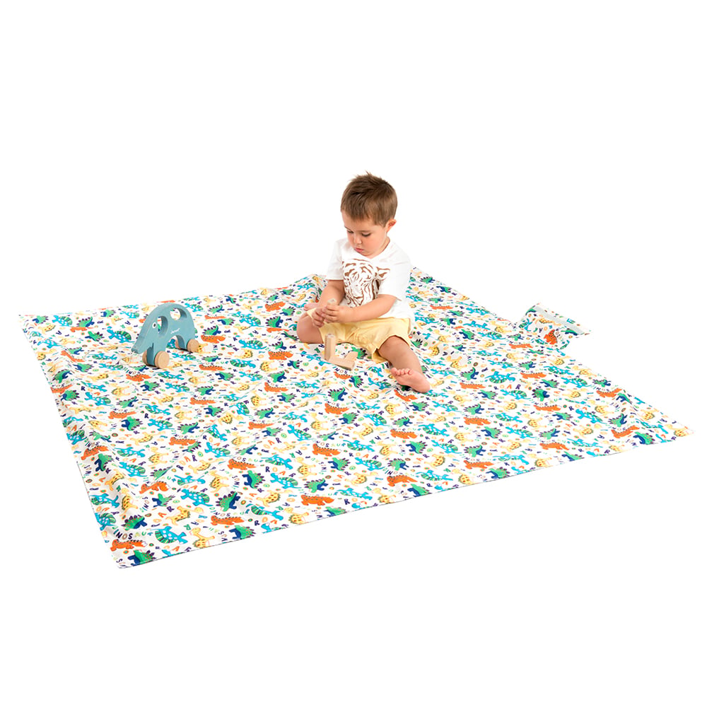 MANTA AMAMANTAS INFANTIL PICNIC IMPERMEABLE DINOSAURIOS MULTICOLOR - 1