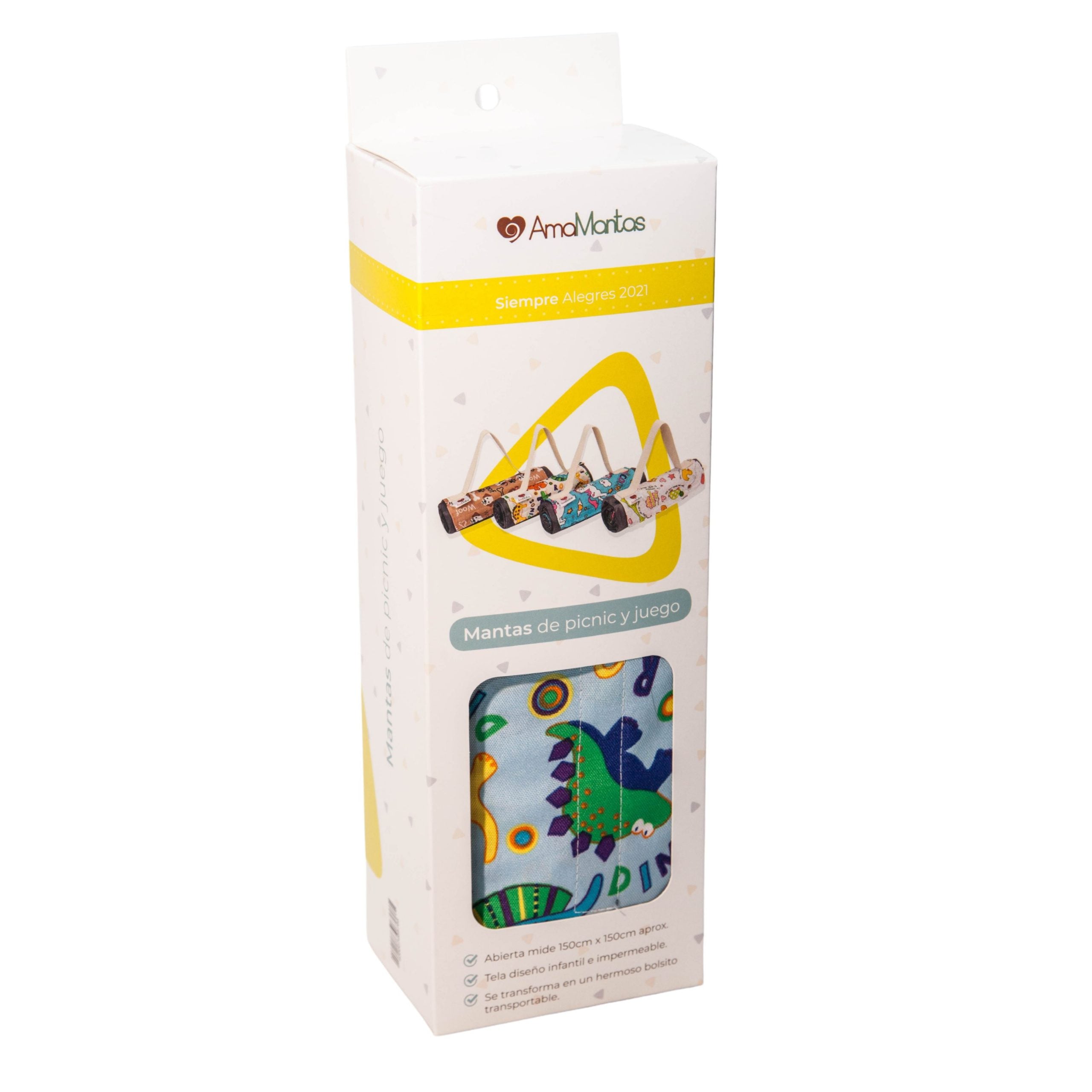 MANTA AMAMANTAS INFANTIL PICNIC IMPERMEABLE DINOSAURIOS MULTICOLOR - 4