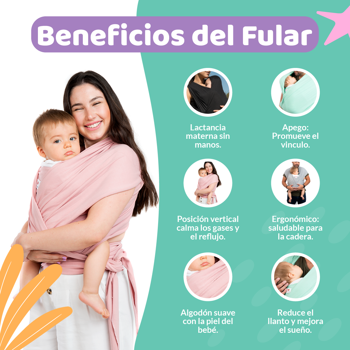 FULAR PORTABEBE NEGRO - 3
