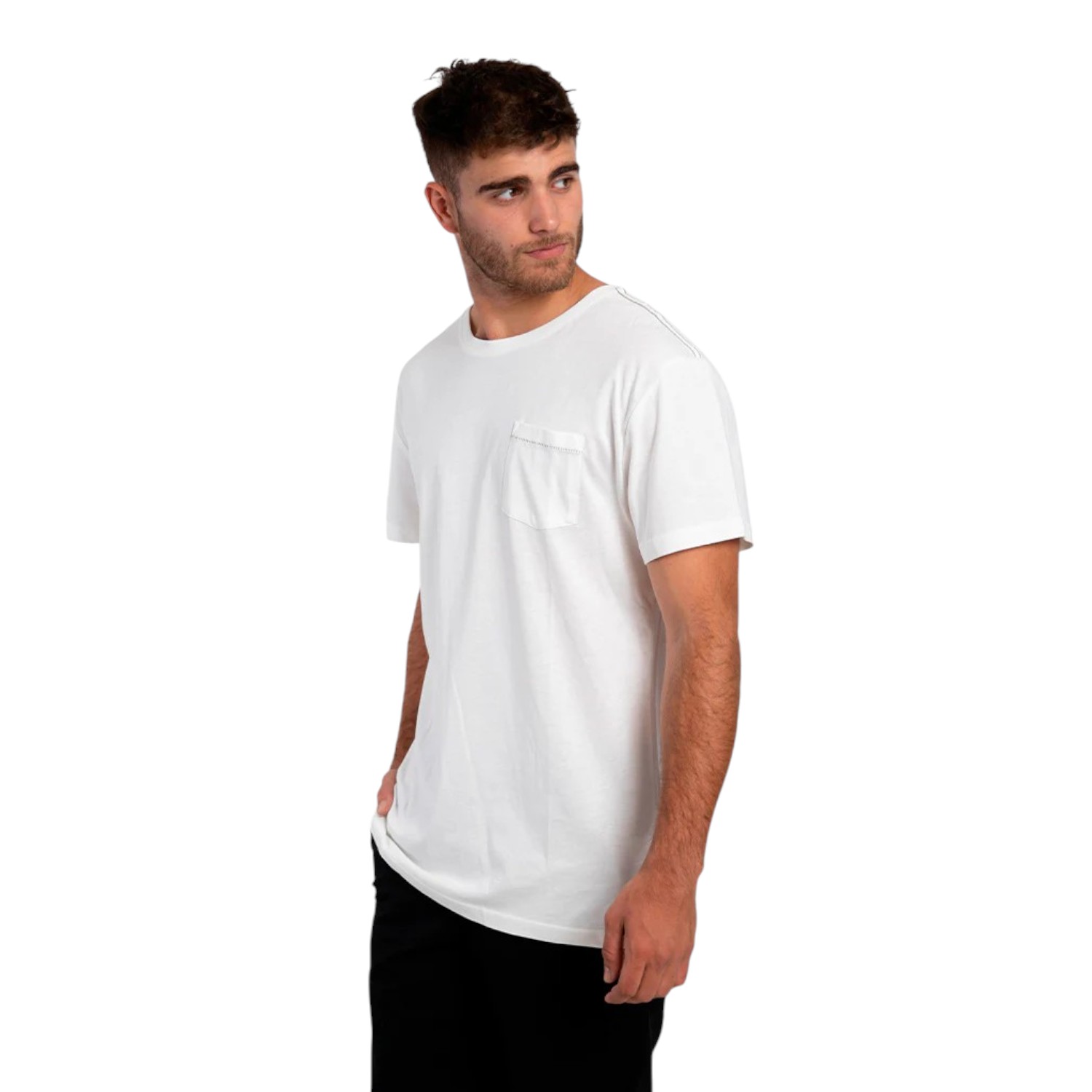 POLERA ORGÁNICA CON BOLSILLO BLANCO HOMBRE FALCONE - 2