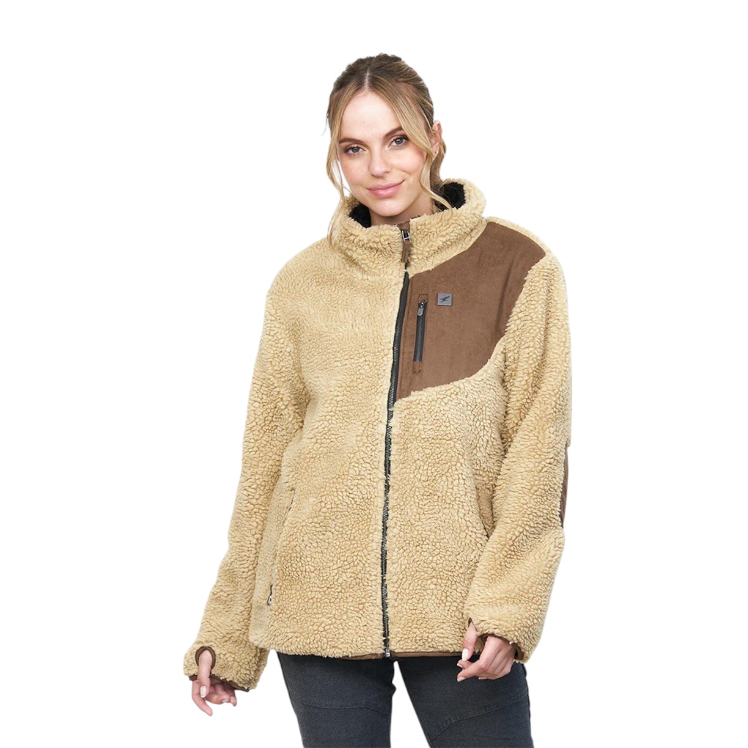 CHAQUETA CHIPORRO LUMBER MOSTAZA MUJER FALCONE - 1