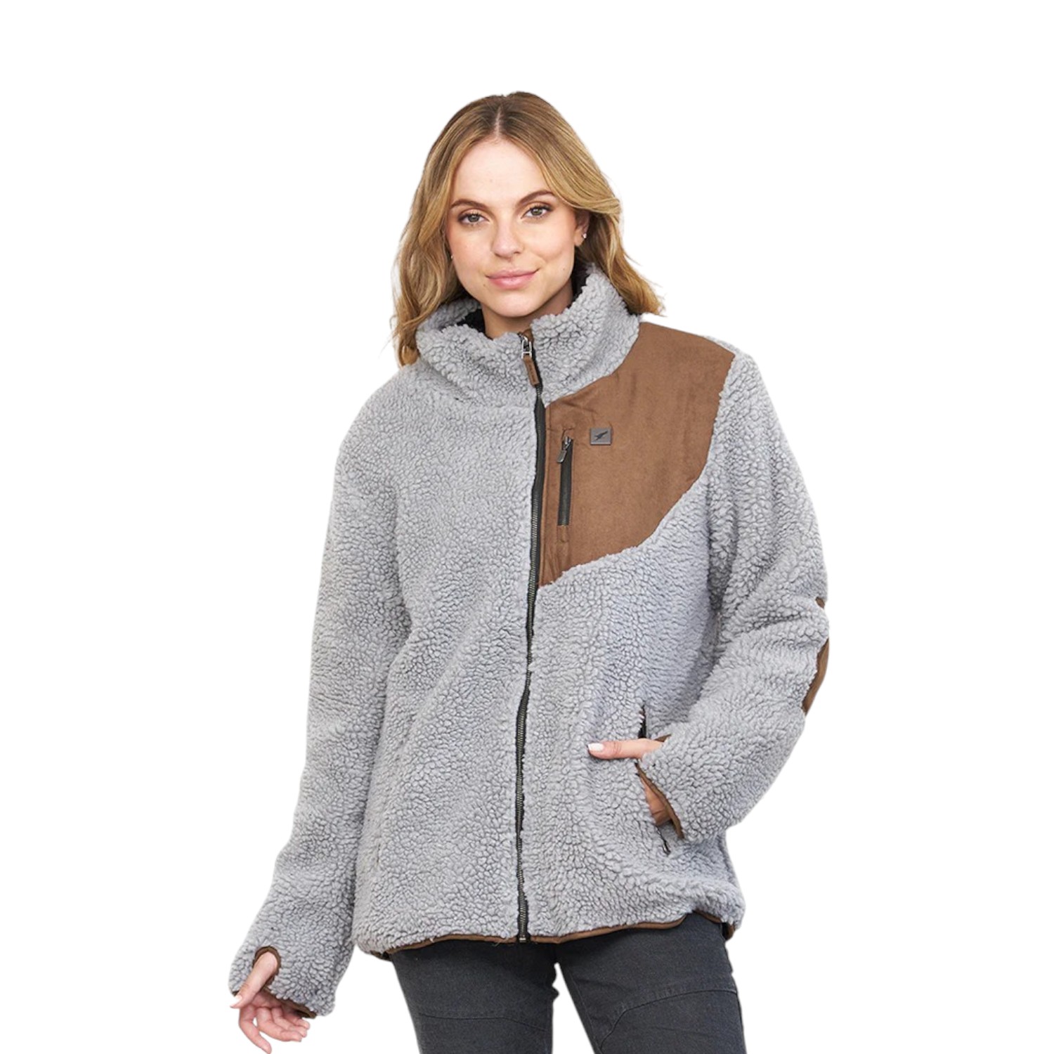 -15% OFF Chaqueta Chiporro Lumber Gris Plata Mujer Falcone - 1