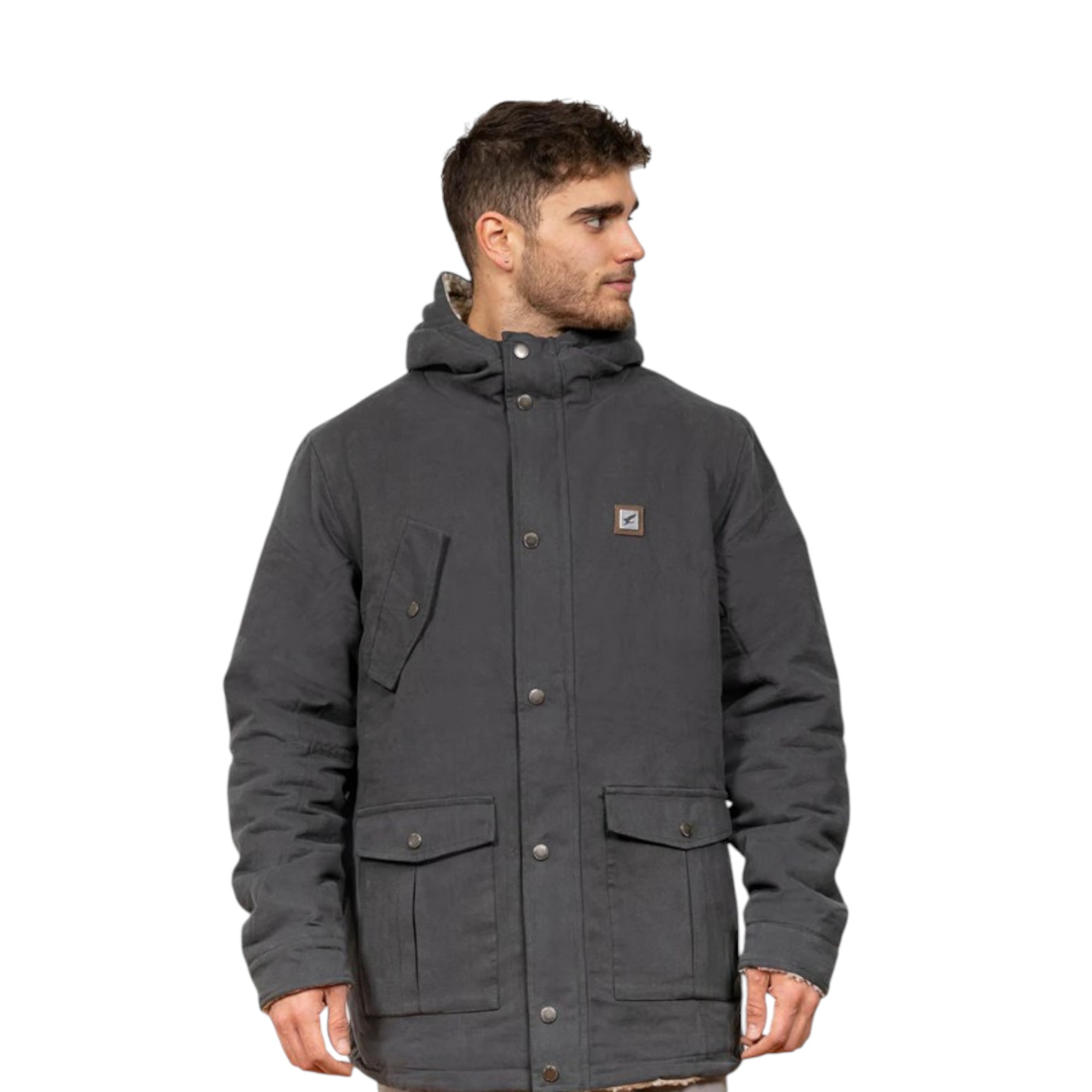 CHAQUETA CANVAS REVERSIBLE WOODSTONE GRIS HOMBRE FALCONE - 1