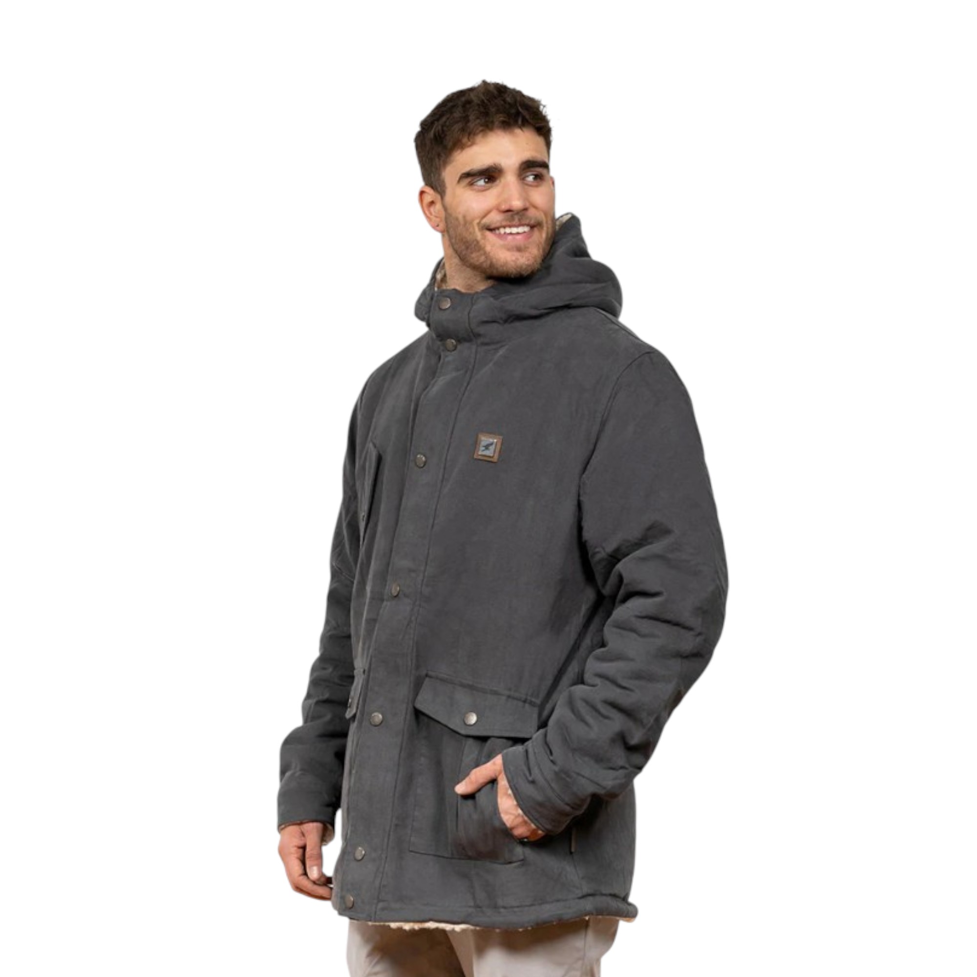 CHAQUETA CANVAS REVERSIBLE WOODSTONE GRIS HOMBRE FALCONE - 3