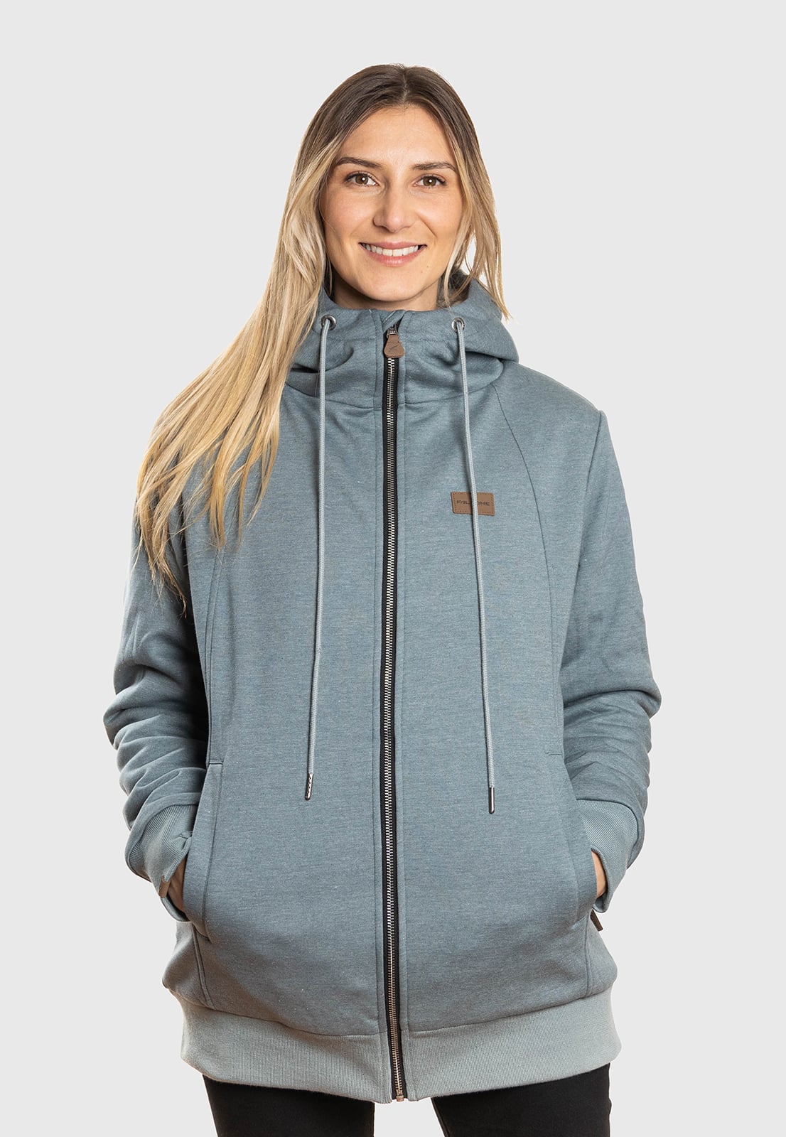 POLERÓN CON SHERPA RIDE SEASON V2 AZUL MUJER FALCONE - 1