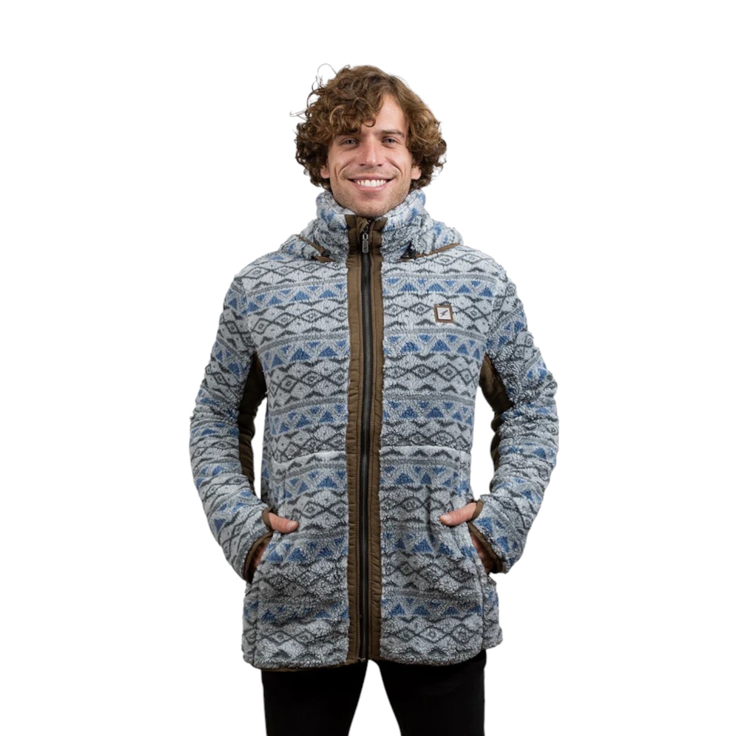 CHAQUETA SHAGGY LANDER AZUL HOMBRE FALCONE - 1