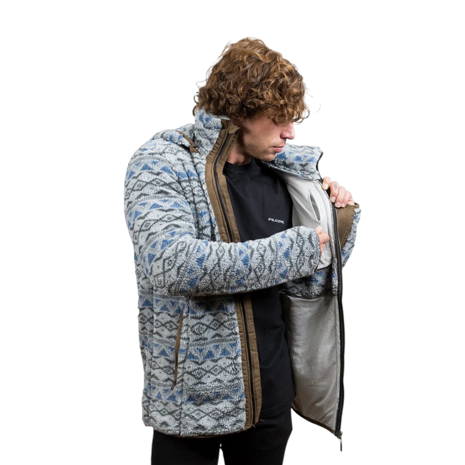 CHAQUETA SHAGGY LANDER AZUL HOMBRE FALCONE - 2