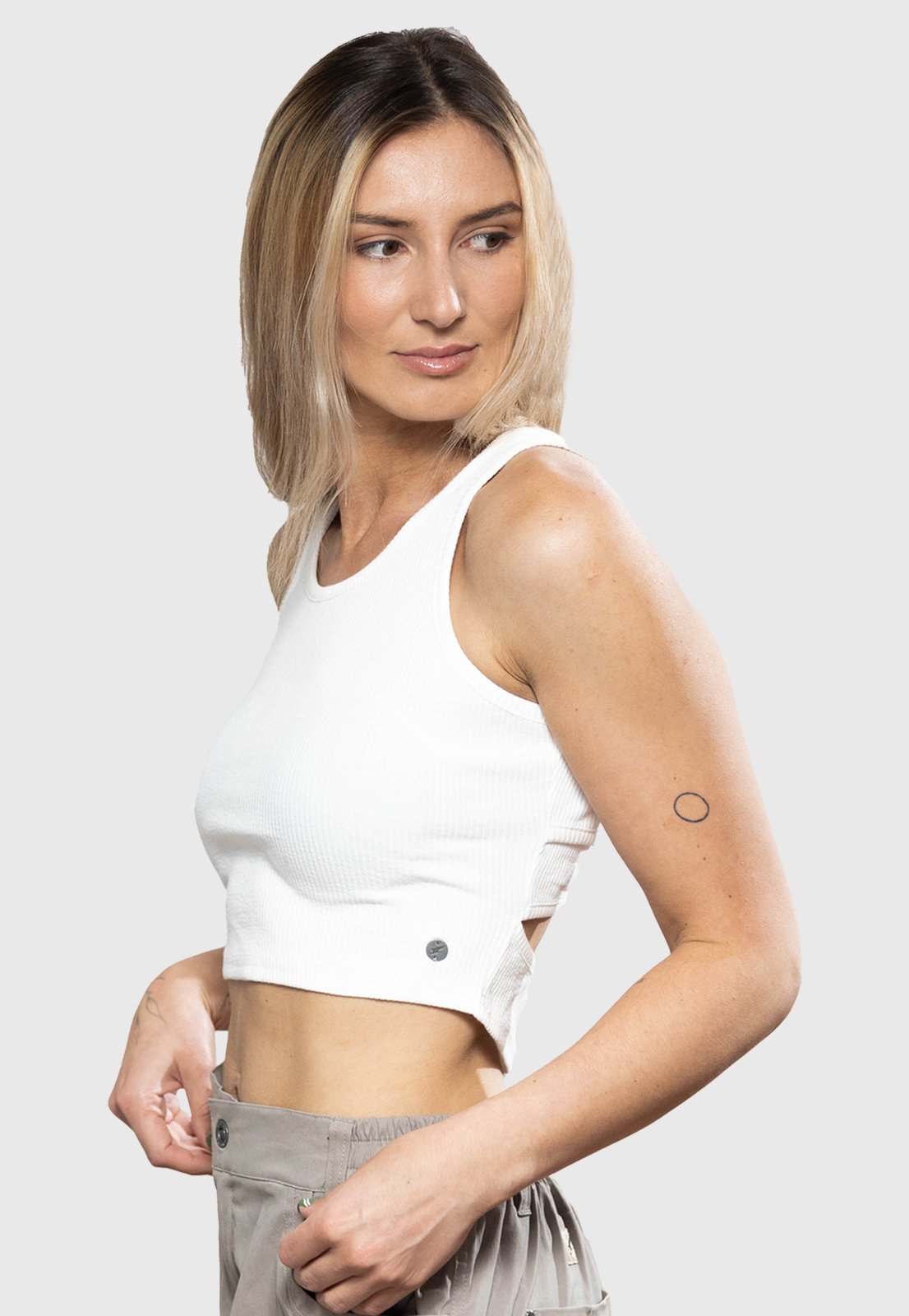 CROP TOP ALL DAY BLANCO MUJER FALCONE - 2