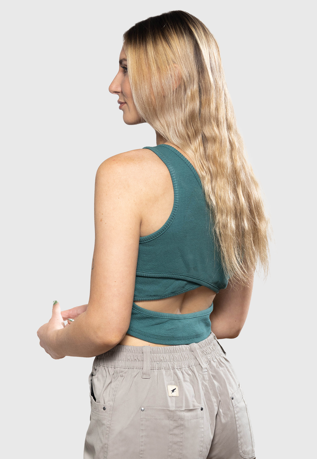 CROP TOP ALL DAY VERDE MUJER FALCONE - 2