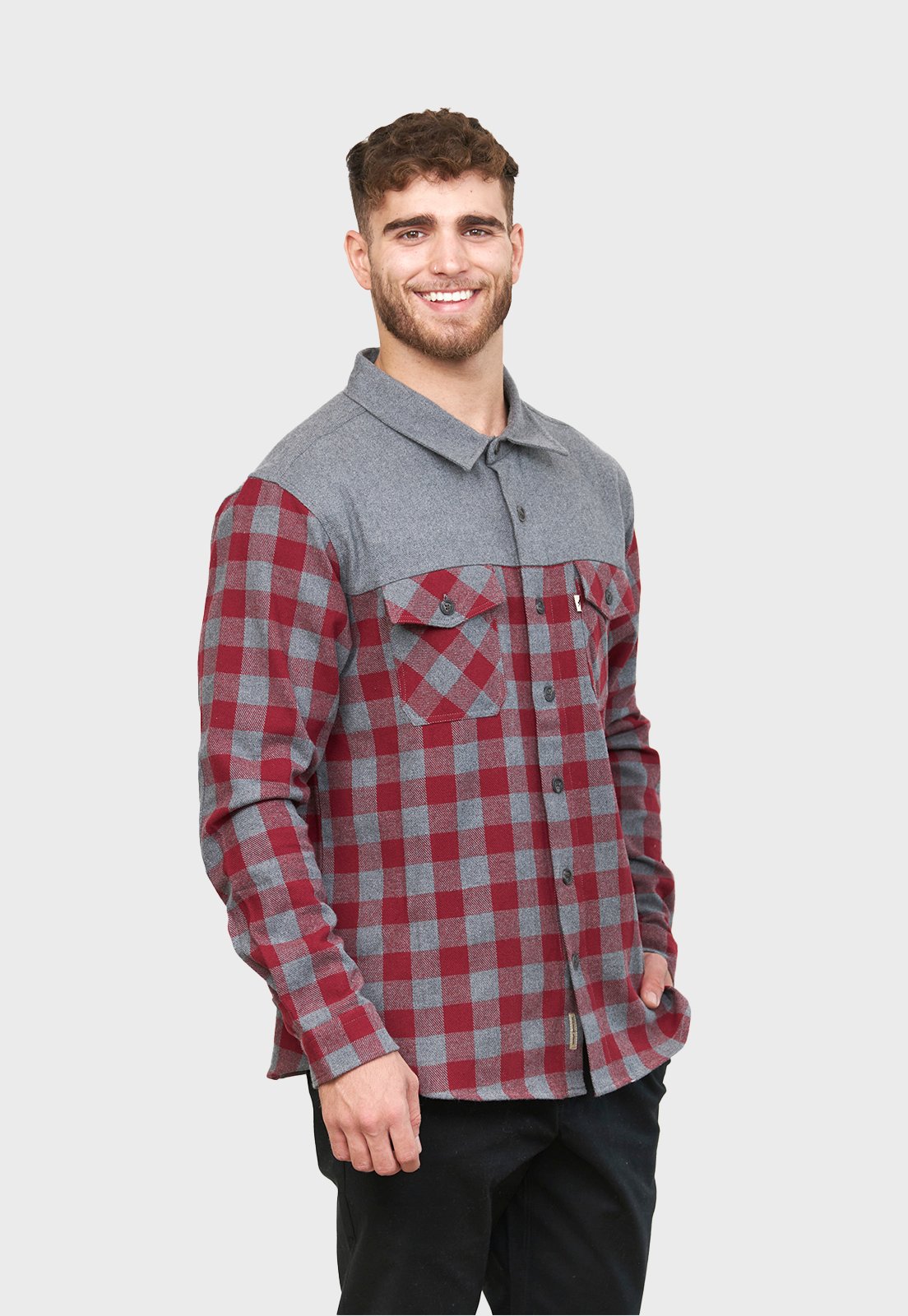 CAMISA LONGRIDER ROJA HOMBRE FALCONE - 1