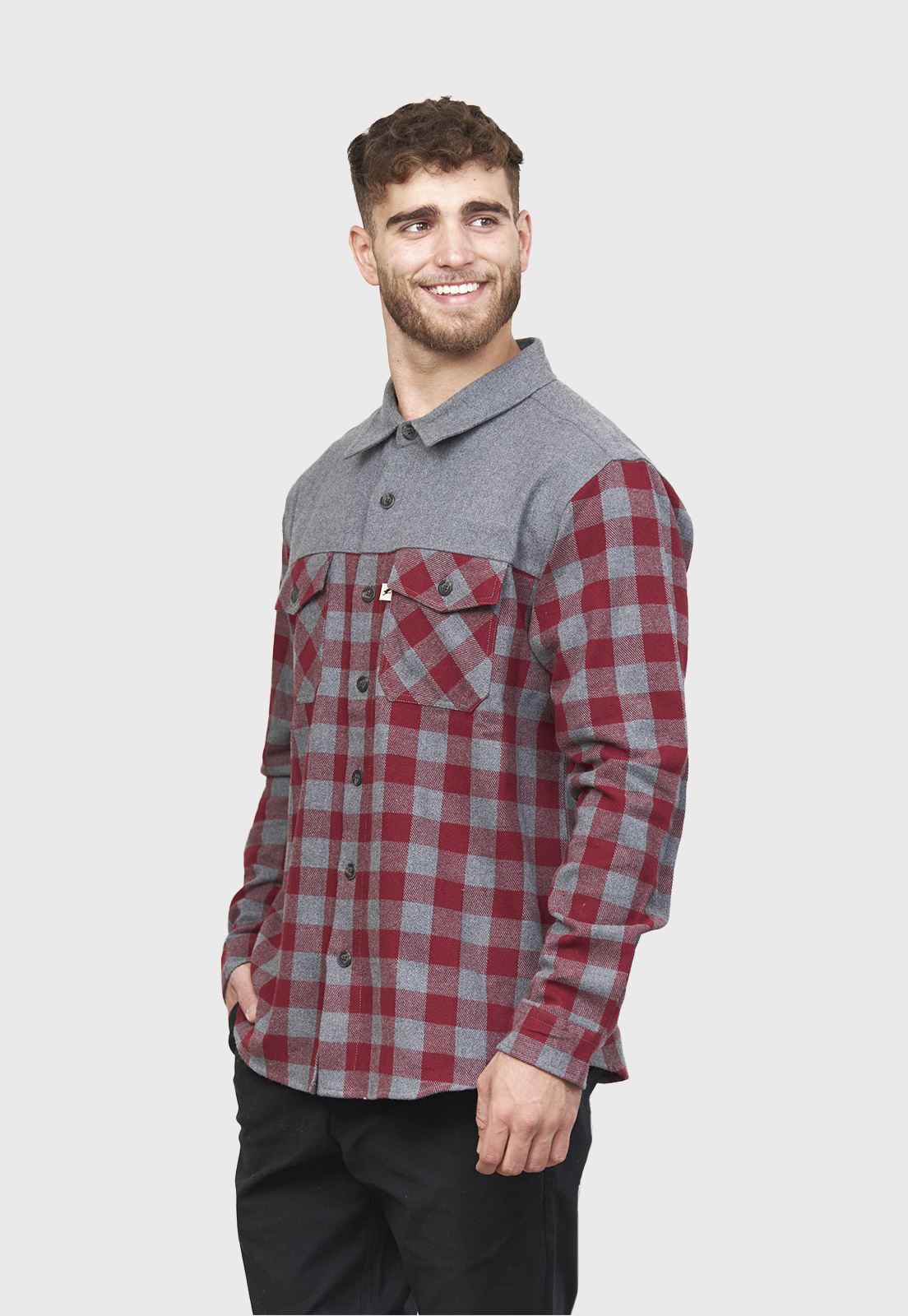 CAMISA LONGRIDER ROJA HOMBRE FALCONE - 4